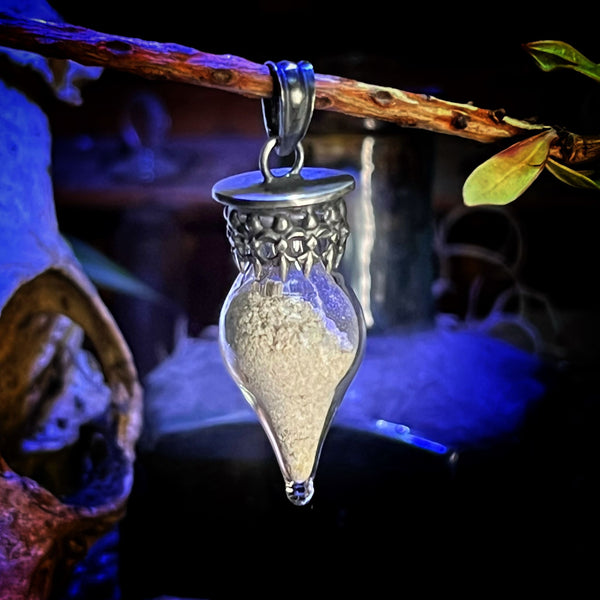 Human cremains vial pendant