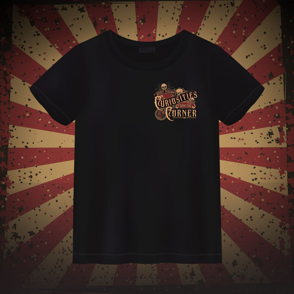 Curiosities from the 5th Corner small logo short sleeve t-shirt
