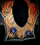 “BEARDED LADY” Hand painted “peep board”