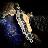 Silver lock skull cap pendant