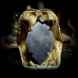 Human skull cap silver pendant