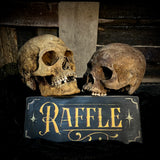 Human skull raffle