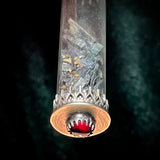 Vivianite silver tube pendant