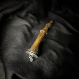 Human finger pendant with silver gallery