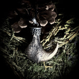 Bronze Bear claw pendant with silver gallery