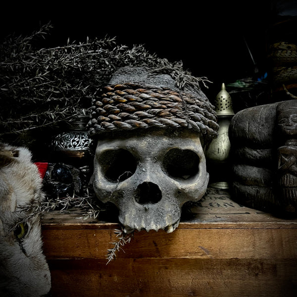 African tribal human skull