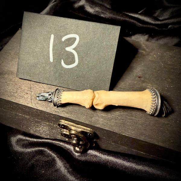 Item 13. Vivianite finger pendant