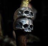 “Dark Mortis” Sterling Silver Ring (Darkened Patina)