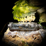 Vivianite silver tube pendant