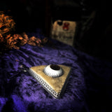 All seeing “glass eye” Human bone Pendant