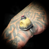 Human knuckle bone ring