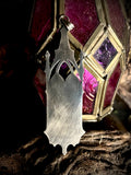 Gothic split window skull cap pendant