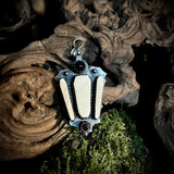 Human skull cap lantern pendant