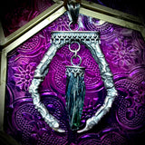Crow talon vivianite pendant
