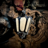 Human skull cap lantern pendant