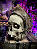 African Encased Ancestral Human Skull Headcrest