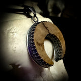 Skull cap moon pendant