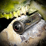 Vivianite silver tube pendant