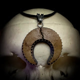 Skull cap moon pendant