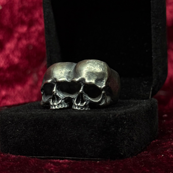 “Dark Gemini” Sterling Silver Ring (Darkened Patina)