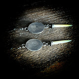 Femur spike silver earrings