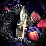 Human skull cap padlock necklace