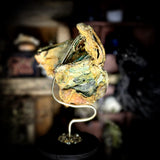 A mummified partial human face