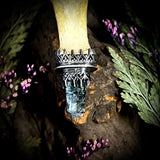 Double finger bone vivianite pendant