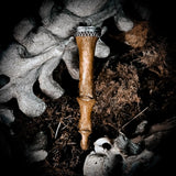 Human finger pendant with silver gallery