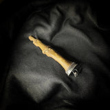 Human finger pendant with silver gallery