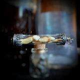 Teeth silver tube pendant