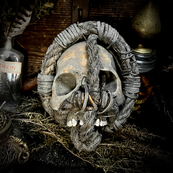 African tribal human skull