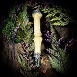Double finger bone vivianite pendant