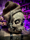 African Encased Ancestral Human Skull Headcrest