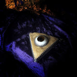 All seeing “glass eye” Human bone Pendant