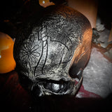 Carved vampire skull custom made