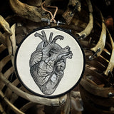 Anatomical heart embroidery