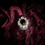 Human Teeth and Onyx Pendant