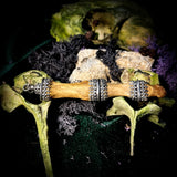 Human finger pendant with triple silver gallery