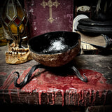 Human skull cap scrying bowl without stand