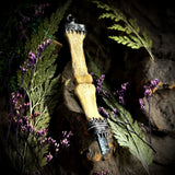 Double finger bone vivianite pendant
