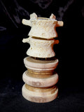 Item 4. Double human vertebrae stand