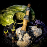 Human finger pendant with triple silver gallery