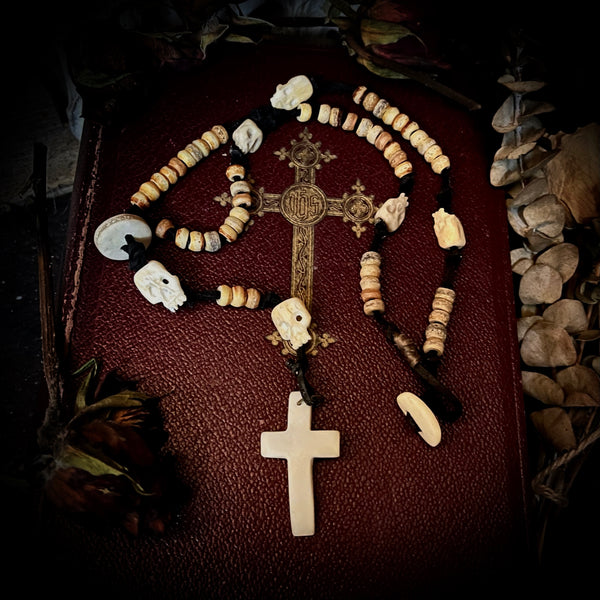 Human bone rosary