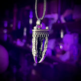 Silver triple talon vivianite pendant