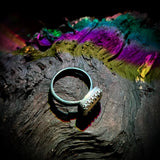 Sterling silver and human femur ring (made to order)