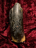 Carved mammoth tusk