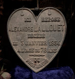 Antique French grave plaque