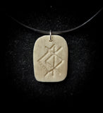 Norse symbol for love carved into human femur (made to order)