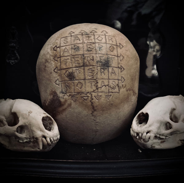 Skull cap scrying bowl